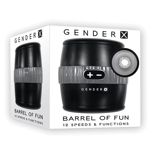 Evolved - Gender X Barrel of Fun Vibrating Stroker Masturbator (Black) Masturbator Soft Stroker (Vibration) Rechargeable 625507139 CherryAffairs