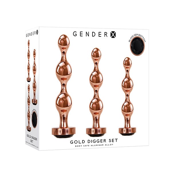 Evolved - Gender X Gold Digger Anal Set (Rose Gold/Black) Anal Kit (Non Vibration) 625512964 CherryAffairs