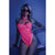 Fantasy Lingerie - Glow Light All Nighter Harness Mesh Open Back Body Suit S/M (Neon Pink) Bodysuits 657447305030 CherryAffairs