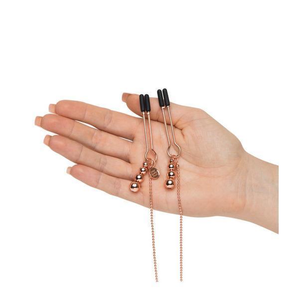 Fifty Shades Freed - All Sensation Nipple & Clitoral Chain (Gold) Nipple Clamps (Non Vibration) - CherryAffairs Singapore