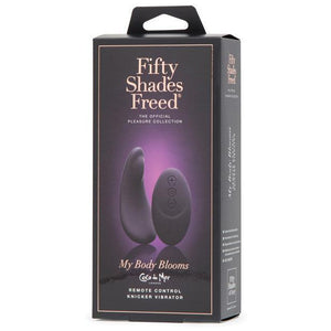 Fifty Shades Freed - My Body Blooms Rechargeable Remote Control Knicker Vibrator (Grey) Panties Massager Remote Control (Vibration) Rechargeable Durio Asia