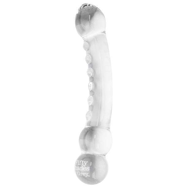 Fifty Shades of Grey - Drive Me Crazy Glass Massage Wand (Clear) Glass Dildo (Non Vibration)