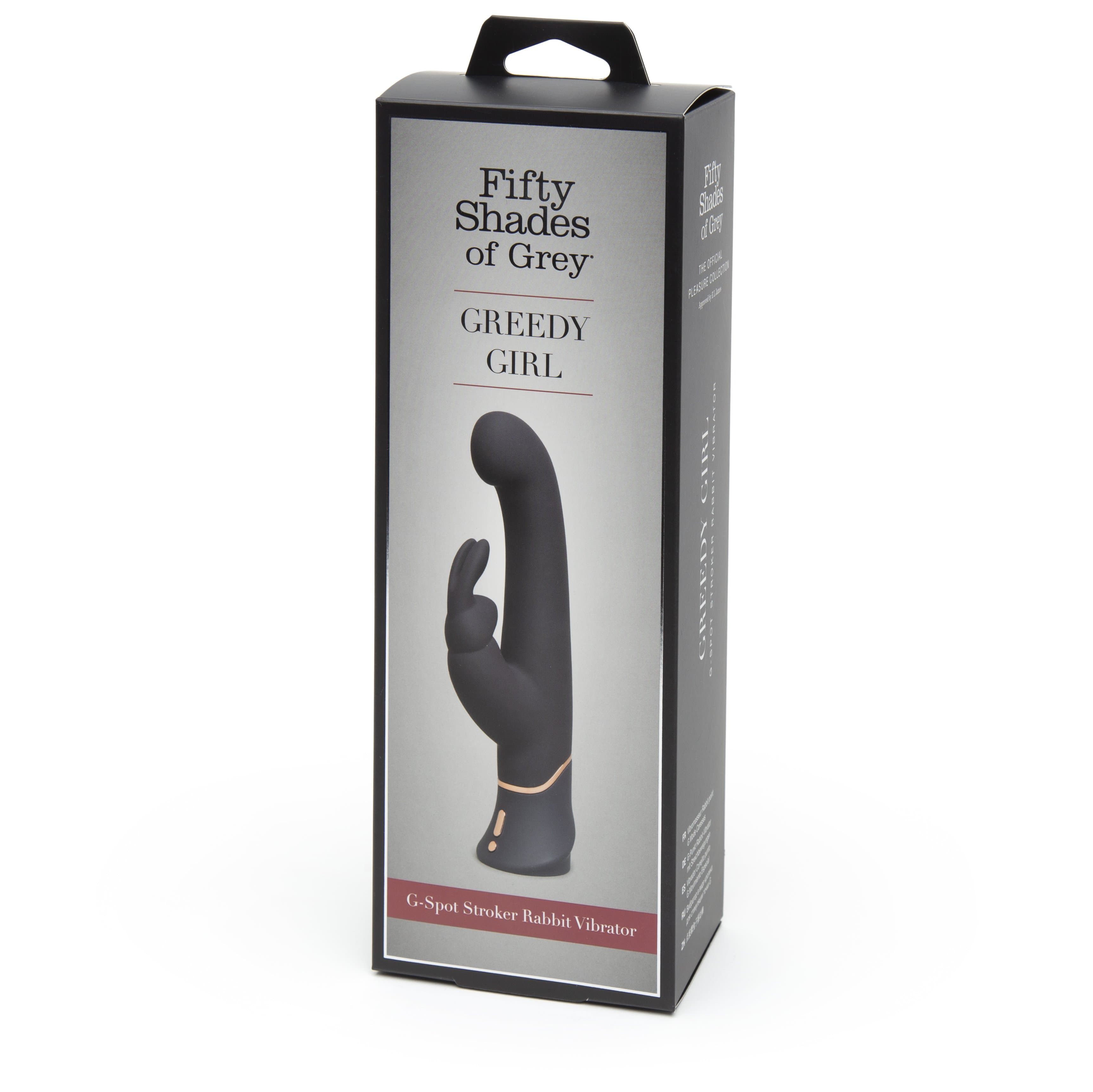Fifty Shades of Grey - Greedy Girl G Spot Stroker Rabbit Vibrator (Black) Cherryaffairs