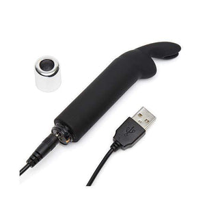 Fifty Shades of Grey - Greedy Girl Rechargeable Bullet Rabbit Vibrator (Black) Clit Massager (Vibration) Rechargeable 5060462637607 CherryAffairs