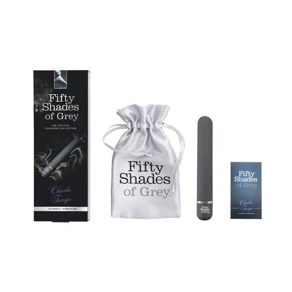 Fifty Shades Of Grey - New Charlie Tango Classic Vibrator (Black) Non Realistic Dildo w/o suction cup (Vibration) Non Rechargeable - CherryAffairs Singapore