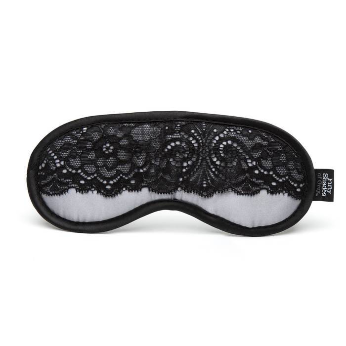 Fifty Shades of Grey - Play Nice Satin & Lace Blindfold (Grey) Mask (Blind) 5060462638789 CherryAffairs