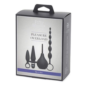 Fifty Shades of Grey - Pleasure Overload Take it Slow Gift Set (Black) Anal Kit (Vibration) Non Rechargeable 5060680311242 CherryAffairs