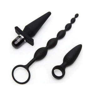 Fifty Shades of Grey - Pleasure Overload Take it Slow Gift Set (Black) Anal Kit (Vibration) Non Rechargeable 5060680311242 CherryAffairs