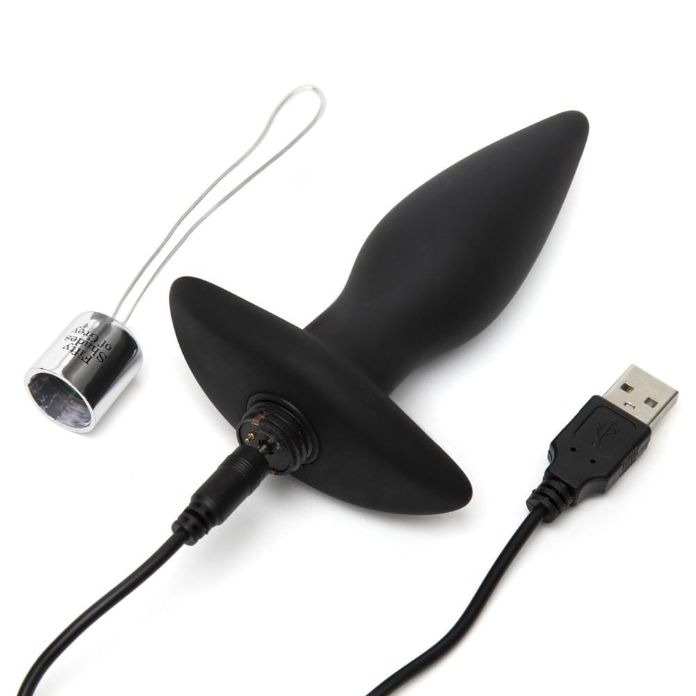 Fifty Shades of Grey - Relentless Vibrations Remote Control Butt Plug (Black) Remote Control Anal Plug (Vibration) Rechargeable 320602538 CherryAffairs
