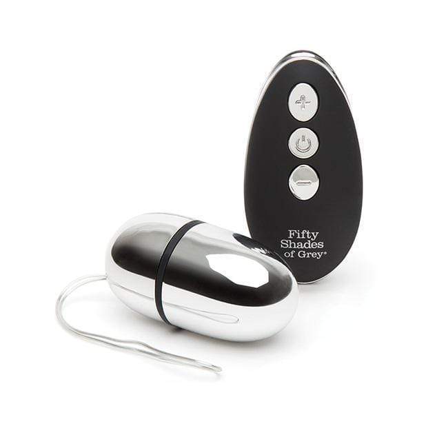 Fifty Shades of Grey - Relentless Vibrations Remote Control Pleasure Egg (Silver) Wireless Remote Control Egg (Vibration) Rechargeable Durio Asia