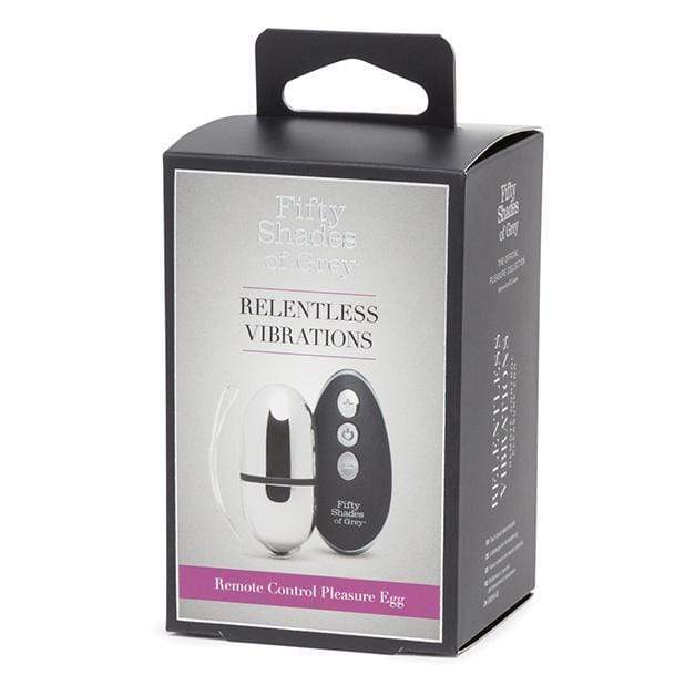 Fifty Shades of Grey - Relentless Vibrations Remote Control Pleasure Egg (Silver) Wireless Remote Control Egg (Vibration) Rechargeable 5060680311174 CherryAffairs