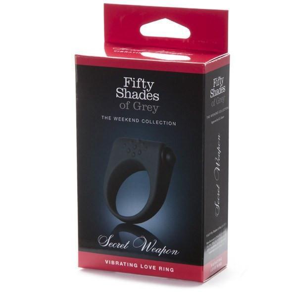 Fifty Shades Of Grey - Secret Weapon Vibrating Cock Ring (Black) Silicone Cock Ring (Vibration) Non Rechargeable Durio Asia