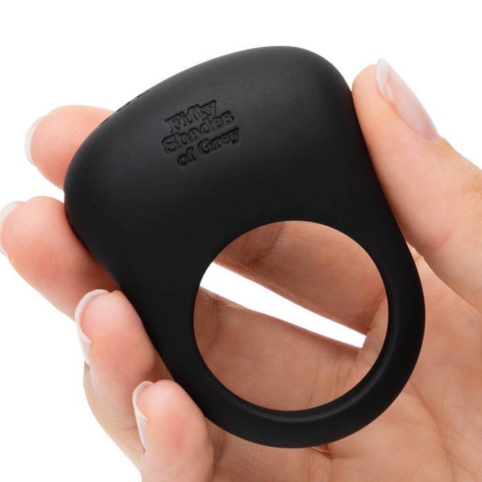 Fifty Shades of Grey - Sensation Rechargeable Vibrating Love Ring (Black) Silicone Cock Ring (Vibration) Rechargeable 535822875 CherryAffairs