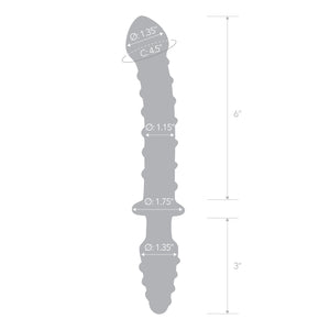Glas - Mr Swirly Double Ended Glass Dildo and Butt Plug 10" (Clear)