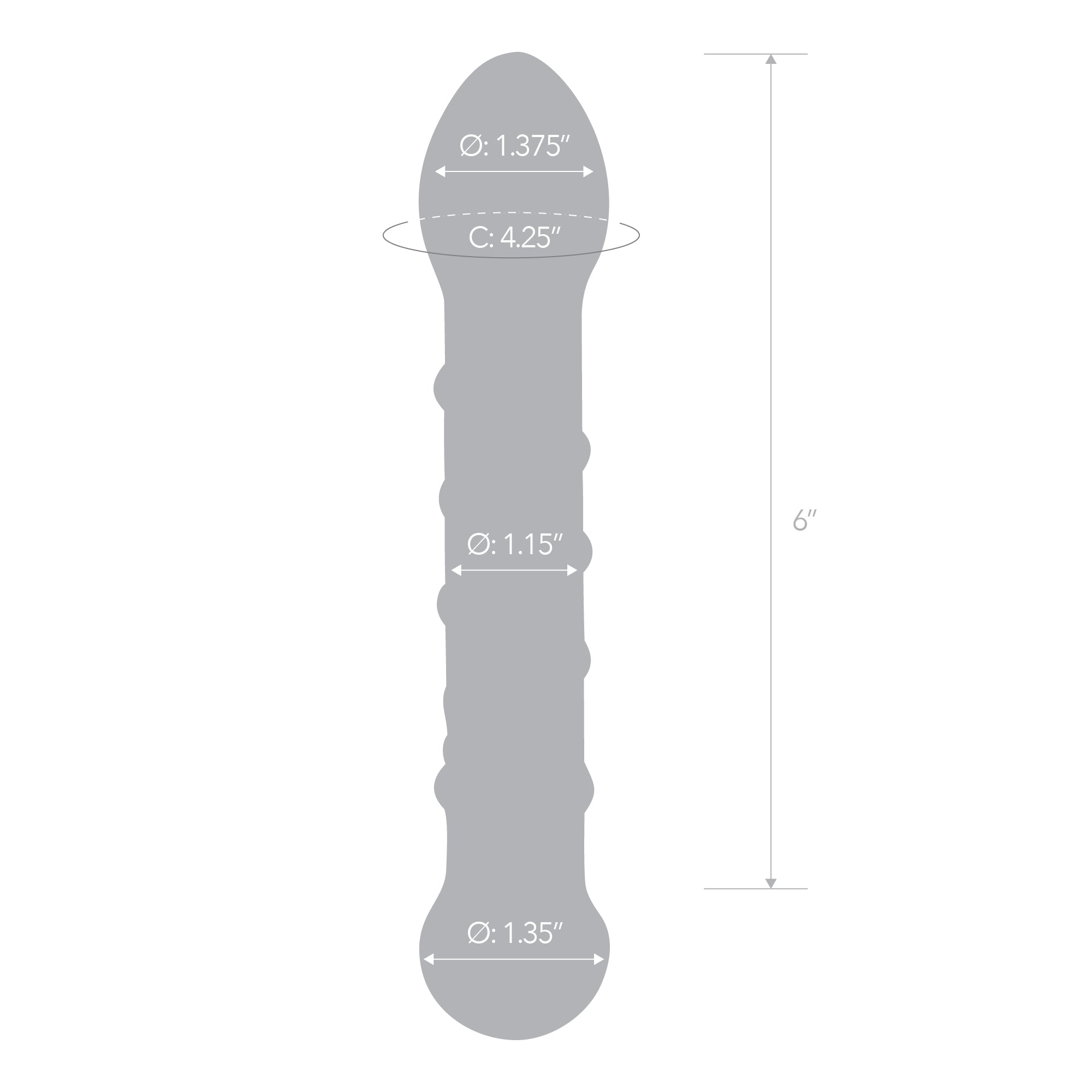 Glas - Spiral Staircase Full Tip Glass Dildo 7.25" (Clear)
