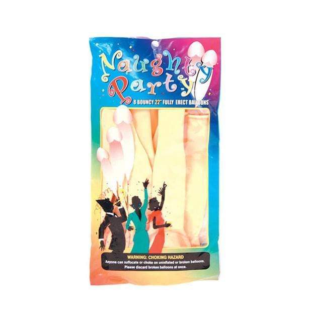 Golden Triangle - Naughty Party 22" Fully Erect Penis Balloons Pack of 8 (Beige) Party Novelties Durio Asia
