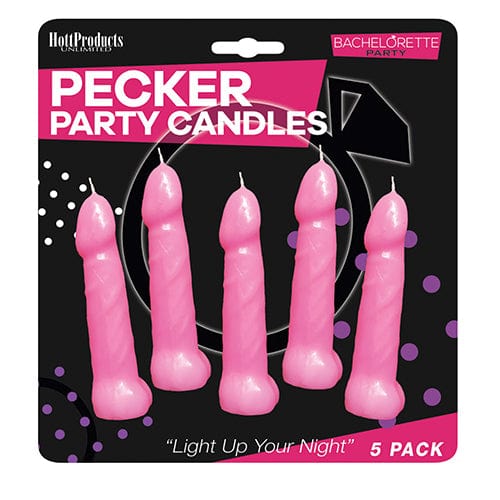Hott Products - Bachelorette Party Pecker Party Candles Pack of 5 (Pink) Party Novelties 818631031436 CherryAffairs