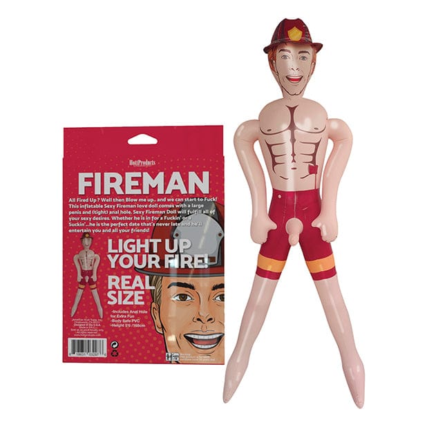 Hott Products - Inflatable Party Blow Up Doll Real Size Fireman (Beige) Doll 818631033355 CherryAffairs