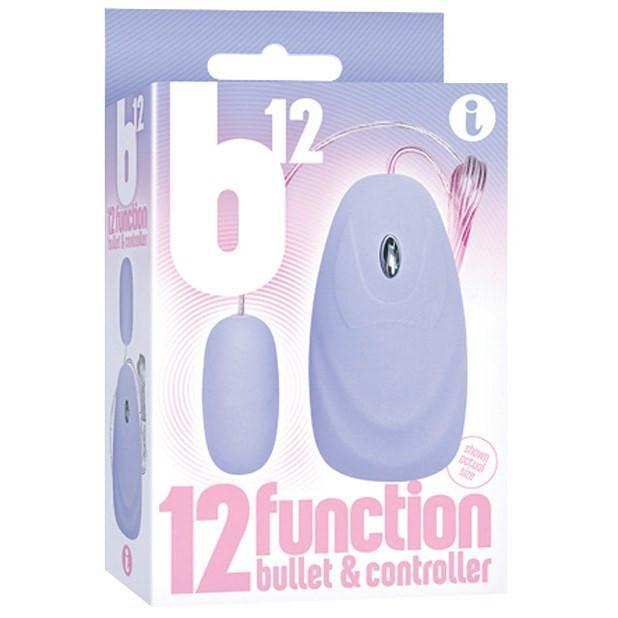 Icon Brands - B12 12 Function Bullet With Wired Controller (Blue) Wired Remote Control Egg (Vibration) Non Rechargeable Durio Asia