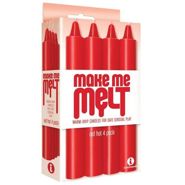 Icon Brands - Make Me Melt Sensual Warm Drip Candles Hot Pack of 4 (Red) Massage Candle 324387262 CherryAffairs
