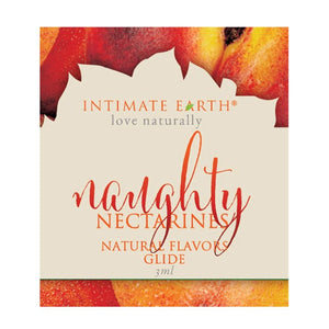 Intimate Earth - Natural Flavors Glide Flavored Lubricant Sachet 3 ml (Naughty Nectarines) Lube (Water Based) 850000918108 CherryAffairs