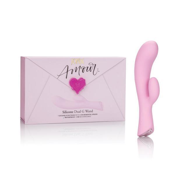 Jopen - Amour Rechargeable Silicone Dual G Rabbit Vibrator (Pink) Rabbit Dildo (Vibration) Rechargeable Durio Asia