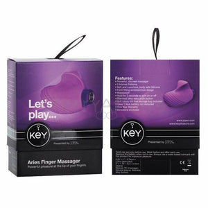 Jopen - Key Aries Finger Massager (Lavender) Novelties (Vibration) Non Rechargeable - CherryAffairs Singapore