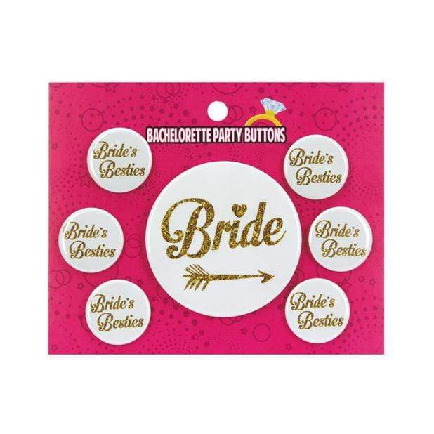 Kalan - Bachelorette Party Button Bride/Bride's Besties (White) Bachelorette Party Novelties Durio Asia