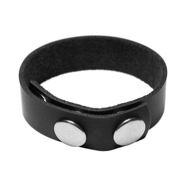 Kinklab - Leather 3 Snap Cock Ring (Black) Cock Ring (Non Vibration) Durio Asia