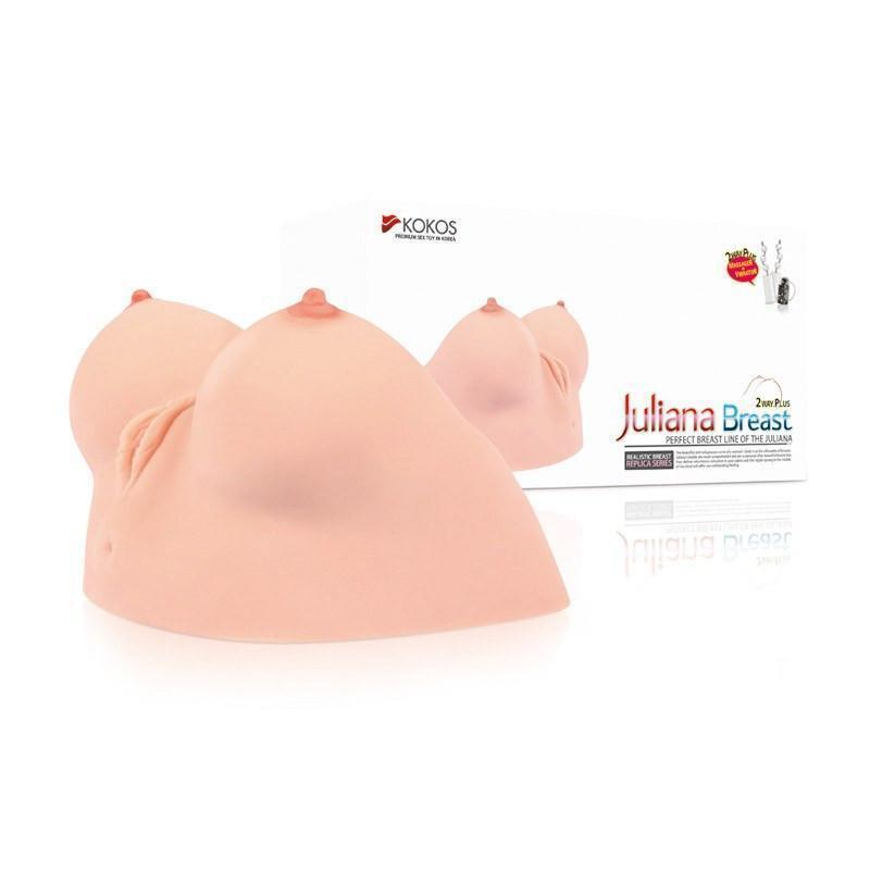 Kokos - Juliana Breast with Vibration Meiki (Beige) Masturbator Breast (Non Vibration) Durio Asia