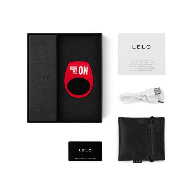 LELO - Diesel Tor 2 Silicone Vibrating Cock Ring (Red) Silicone Cock Ring (Vibration) Rechargeable 7350075028694 CherryAffairs