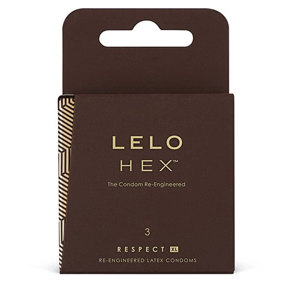 LELO- HEX Latex Condoms Respect XL 3 Pack Condoms 7350075024979 CherryAffairs