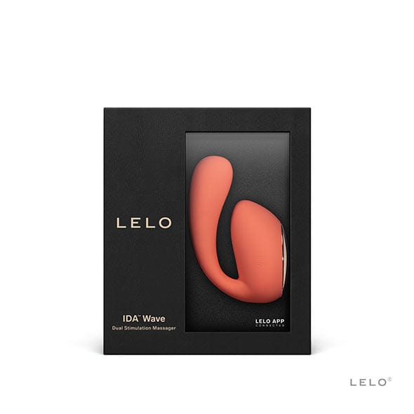 LELO - Ida Wave App-Controlled Dual Stimulation Massager Vibrator (Coral Red) Couple's Massager (Vibration) Rechargeable 7350075028670 CherryAffairs