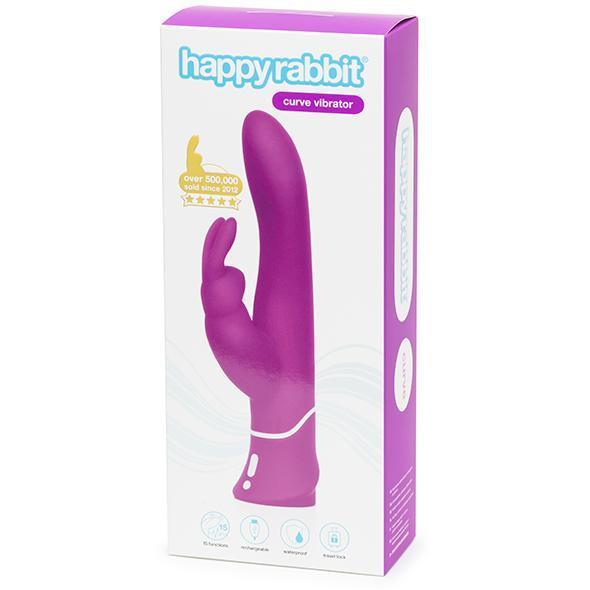 Love Honey - Happy Rabbit Curve Rabbit Vibrator (Purple) Rabbit Dildo (Vibration) Rechargeable 5060020001222 CherryAffairs