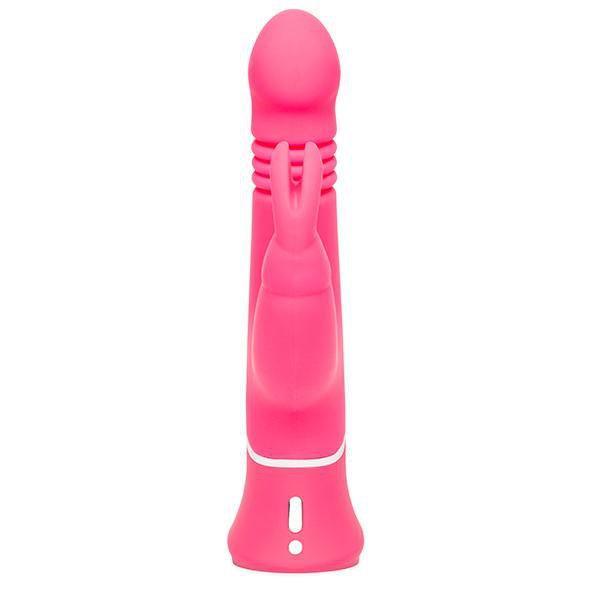 Love Honey - Happy Rabbit Thrusting Realistic Vibrator (Pink) Rabbit Dildo (Vibration) Rechargeable