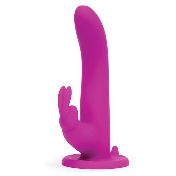 Love Honey - Happy Rabbit Vibrating Strap on Harness Set (Purple) Strap On with Non hollow Dildo for Female (Vibration) Rechargeable 5060020009426 CherryAffairs