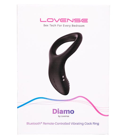 Lovense - Diamo App-Controlled Vibrating Silicone Cock Ring (Black) Remote Control Cock Ring (Vibration) Rechargeable 728360599759 CherryAffairs
