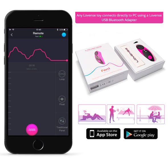 Lovense - Ferri App-Controlled Panty Vibrator (Pink) Panties Massager Remote Control (Vibration) Rechargeable 728360599681 CherryAffairs