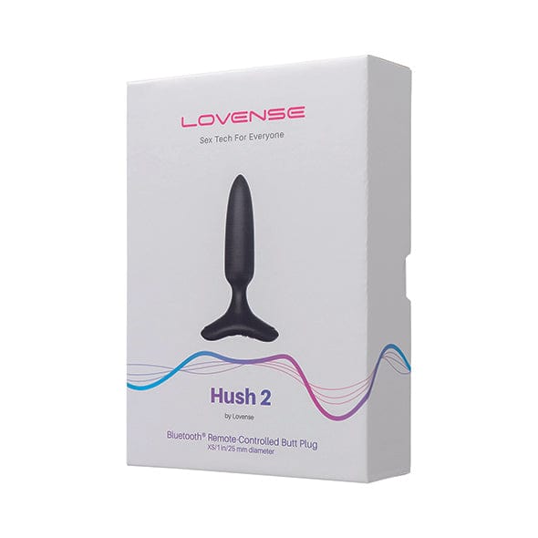 Lovense - Hush 2 App-Controlled Silicone Butt Plug 1&quot; (Black) Anal Plug (Vibration) Rechargeable 728360599797 CherryAffairs