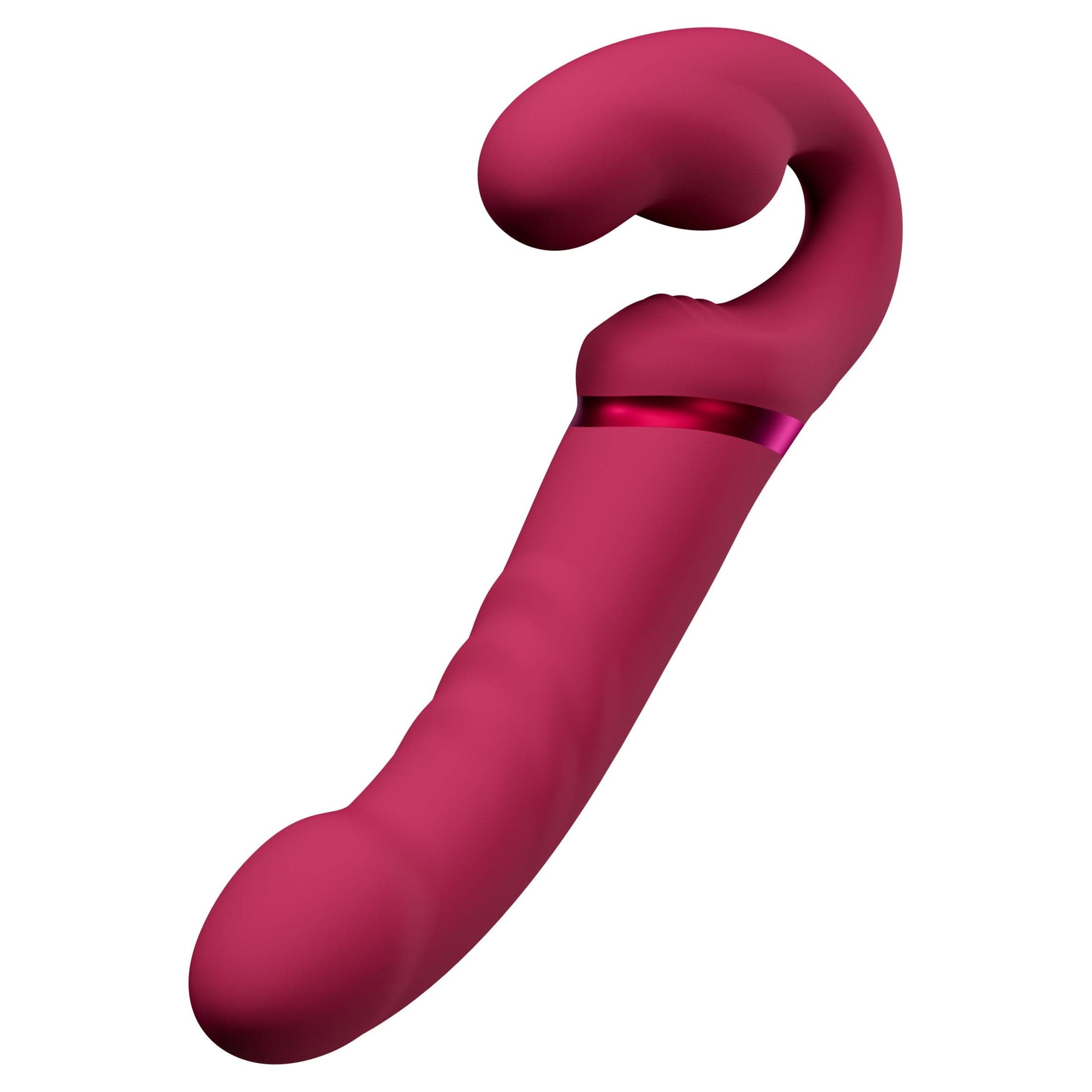 Lovense - Lapis App-Controlled Dual Ended Vibrating Strapless Strap On (Red) LOS1048 CherryAffairs