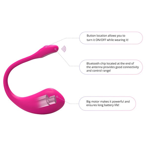 Lovense - Lush 2 App-Controlled Bullet Egg Vibrator (Pink) Wireless Remote Control Egg (Vibration) Rechargeable 728360599544 CherryAffairs