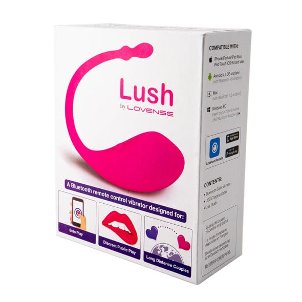 Lovense - Lush App-Controlled Bullet Egg Vibrator (Pink) Wireless Remote Control Egg (Vibration) Rechargeable 728360599575 CherryAffairs