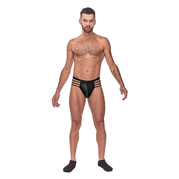 Male Power - Cage Matte Cage Thong Underwear L/XL (Black) Gay Pride Underwear 845830084246 CherryAffairs