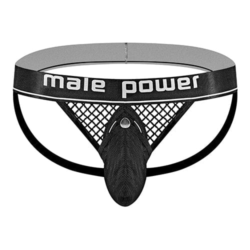 Male Power - Cock Pit Fishnet Cock Ring Jock Underwear L/XL (Black) Gay Pride Underwear 845830084109 CherryAffairs