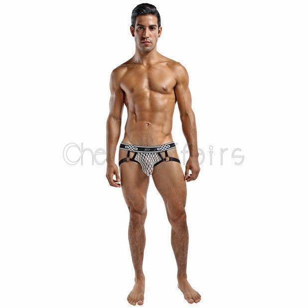Male Power - Jock Ring Underwear Small (White) Gay Pride Underwear - CherryAffairs Singapore