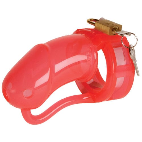Malesation - Silicone Penis Chastity Cock Cage Large (Red) Silicone Cock Cage (Non Vibration) 4041937578053 CherryAffairs