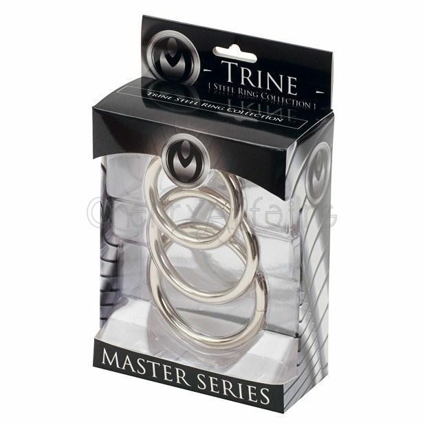 Master Series - Trine Steel C-Ring Collection Metal Cock Ring (Non Vibration) - CherryAffairs Singapore