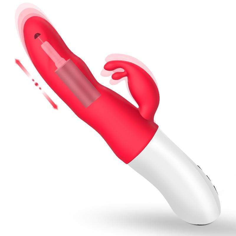 MyToys - MyBunny Rechargeable Thrusting Rabbit Vibrator (Red) Rabbit Dildo (Vibration) Rechargeable 9504000162160 CherryAffairs