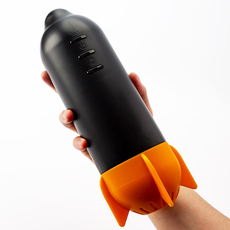 MyToys - MyRocket Clamping Vibrating Masturbation Cup (Black) Masturbator Soft Stroker (Vibration) Rechargeable 9504000162436 CherryAffairs