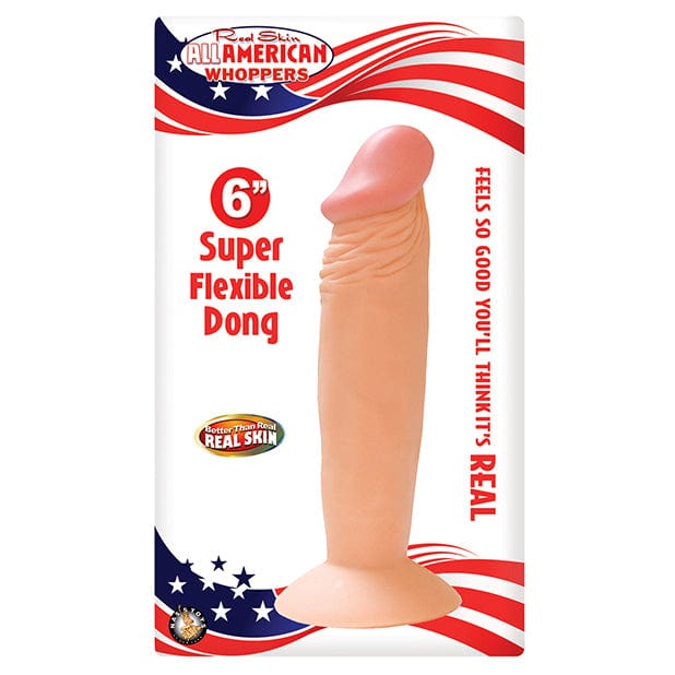 Nasstoys - Real Skin All American Whoppers Flexible Dong Realistic Dildo with Balls 6&quot; (Beige) Realistic Dildo with suction cup (Non Vibration) 782631223514 CherryAffairs